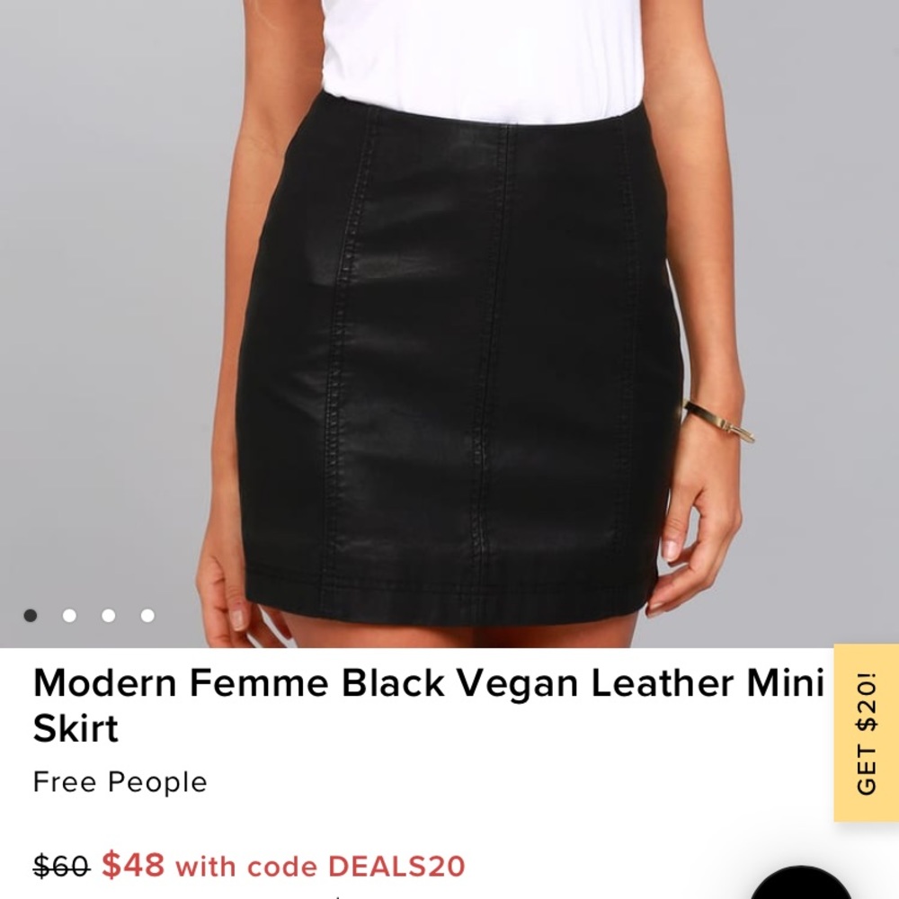 Modern Femme Black Vegan Leather Mini Skirt